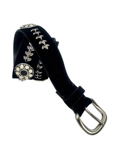 cintura donna nero con foglie e fiori Puntovita & Arsenice | PV2636-SCAMNERO